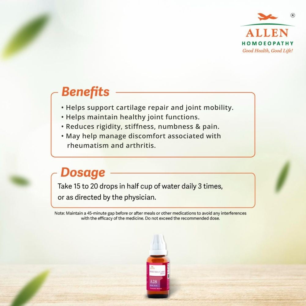 Allen A28 Rheuma Care Drops (30 ml) – Homoeopathic Joint & Arthritis Care