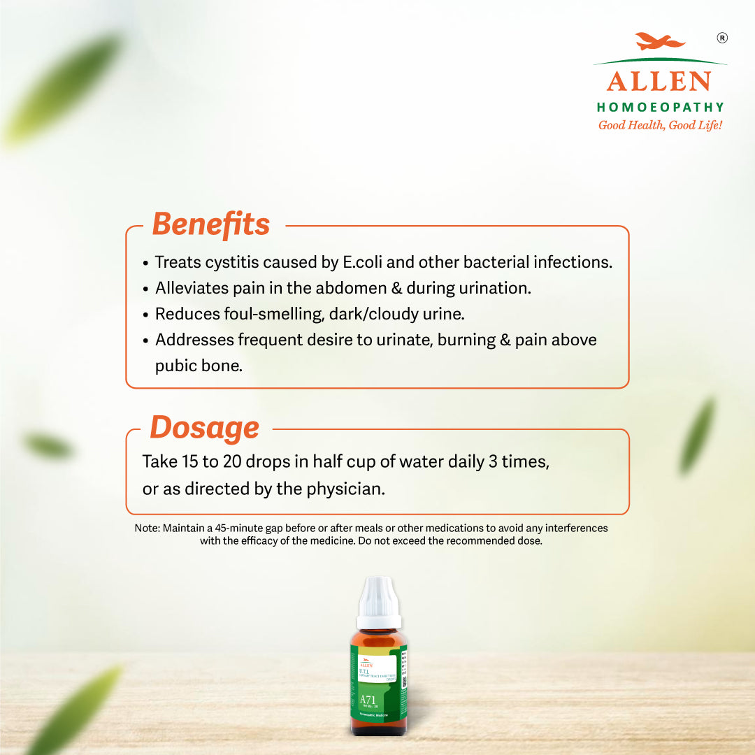 A71 Urinary Tract Infection Drops
