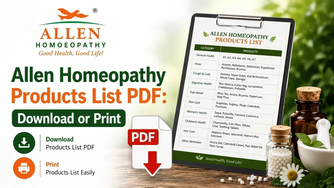 Allen Homeopathy Products List PDF Download