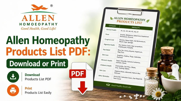 Allen Homeopathy Products List PDF Download