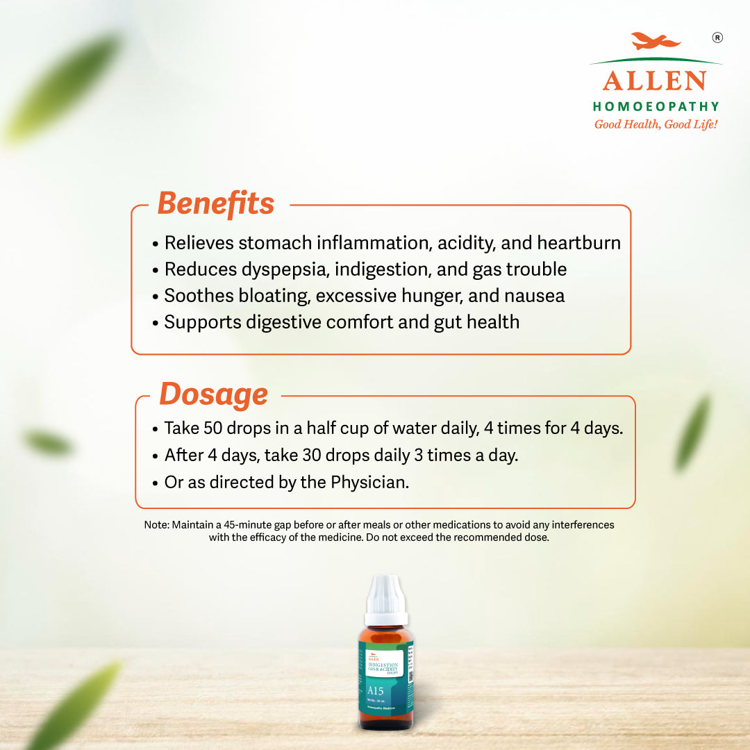 A15 Indigestion Gas & Acidity Drops