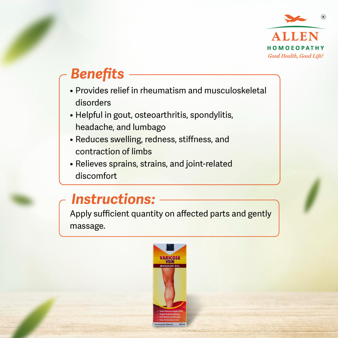 Varicose Vein Care Massage Oil